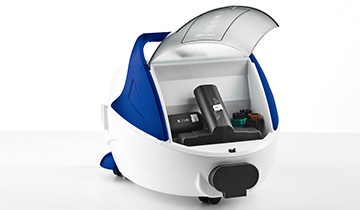 Polti Vaporetto Pro 100_Eco Power: offenes Zubehörfach zum Verstauen