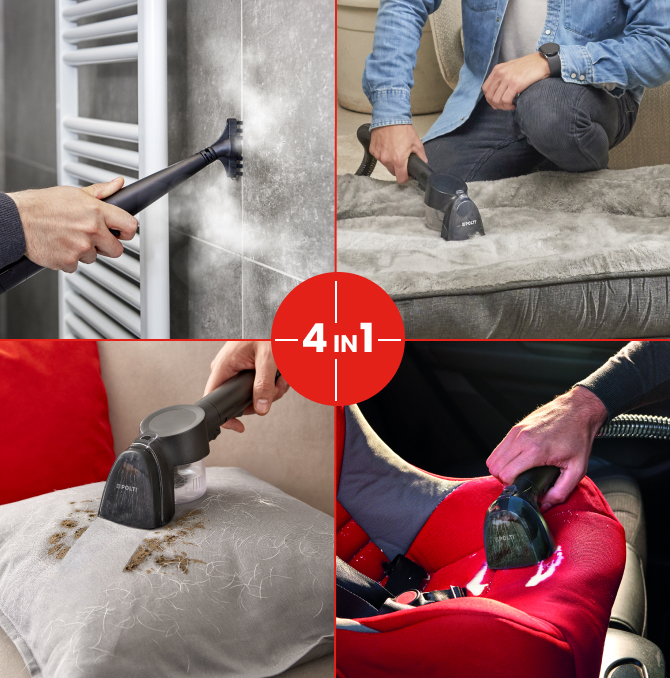 Die 4 Funktionen zum Entfernen von Flecken mit dem Polti Fleckenentferner