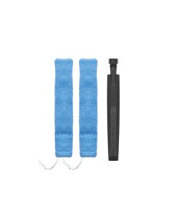 Das Bild zeigt die flache Zubehör-Lanze und zwei Überzüge