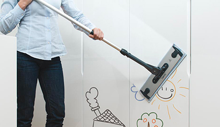 Polti Moppy: vertikalen Flächen