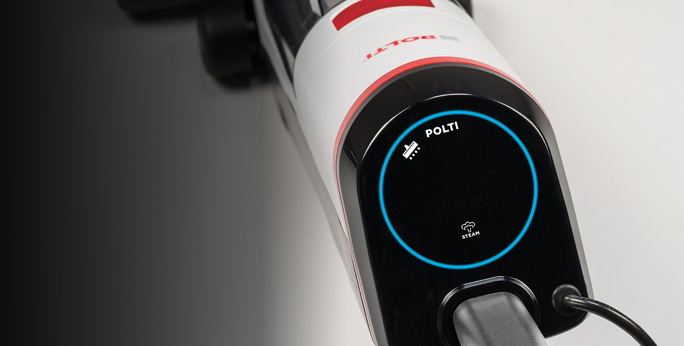 Ein Blick auf das Display des Polti RollySteam