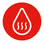 Symbol für Warmwasser