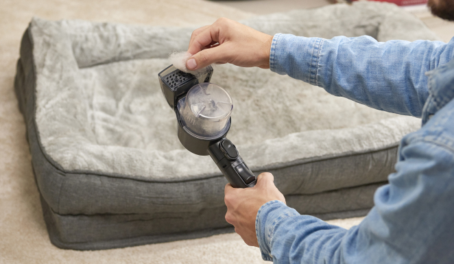 Teppichreiniger bei einem Fleck